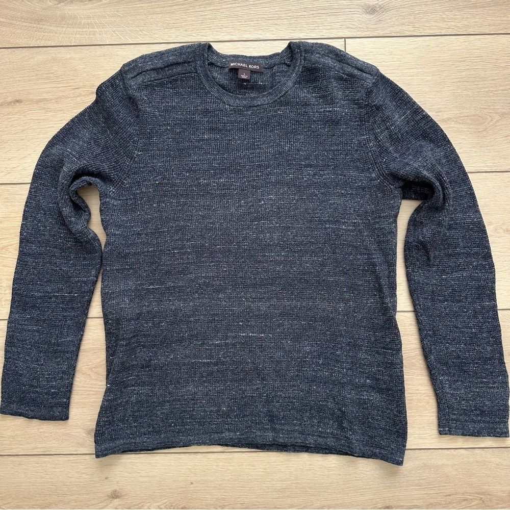 Michael Kors Charcoal Wool Cotton Blend Men’s Sweater Large